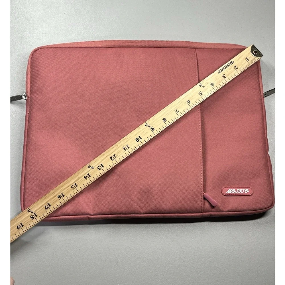 Blush Pink Soft Case Laptop Computer Device Sleeve Full Zip Cushioned Zip Pocket